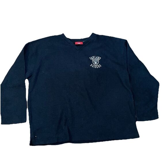 Vintage NFL Oakland Raiders Fleece Sweater Size Large EUC - Picture 1 of 7